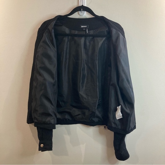 DKNY Sz XL Soft Shell Moto Zipper Closure Uncollared Convertible Sleeve Javkey - Picture 12 of 13